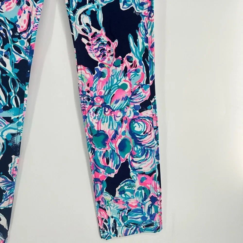 Lilly Pulitzer Callahan Chino Bright Navy Caught Up Pants Size 2 - Picture 3 of 10